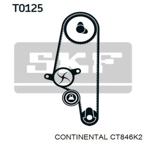 Комплект ГРМ CT846K2 Continental/Siemens