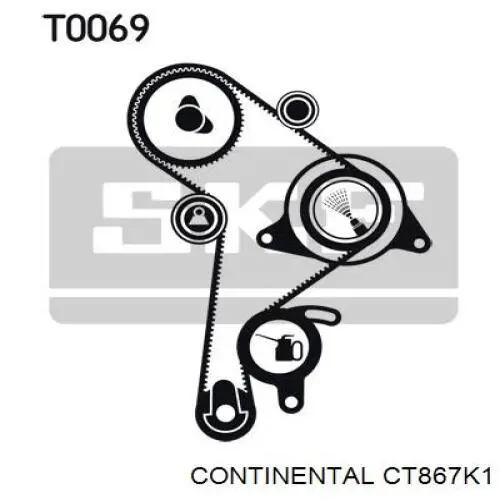 Комплект ГРМ CT867K1 Continental/Siemens