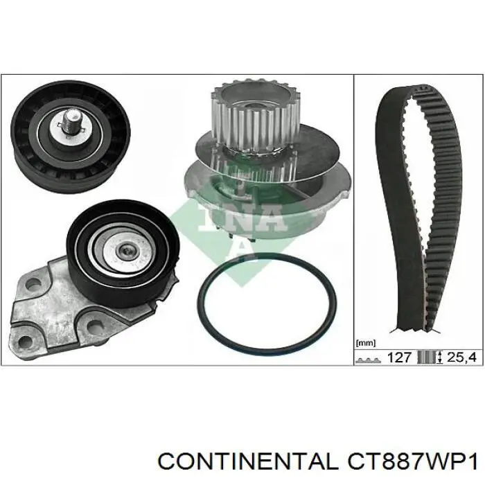 ГРМ ремни, комплект Continental/Siemens CT887WP1 цена, от 114.05 USD