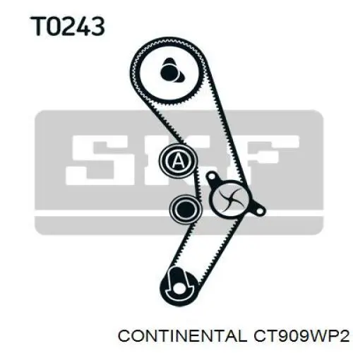 ГРМ ремни, комплект Continental/Siemens CT909WP2 цена, от 177.97 USD