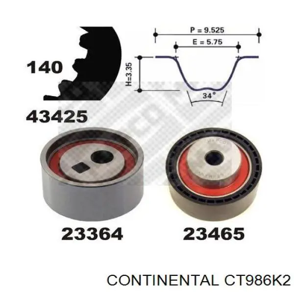 Купить CT986K2 Continental/Siemens Комплект ГРМ