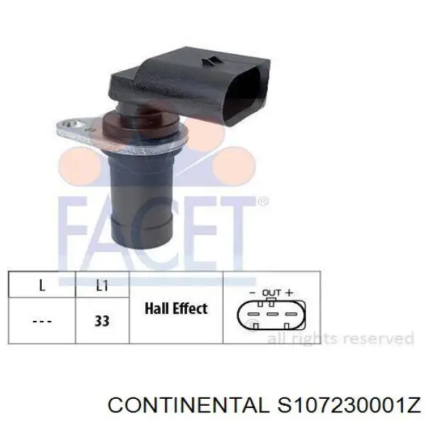 Купить S107230001Z Continental/Siemens Датчик оборотов коленвала