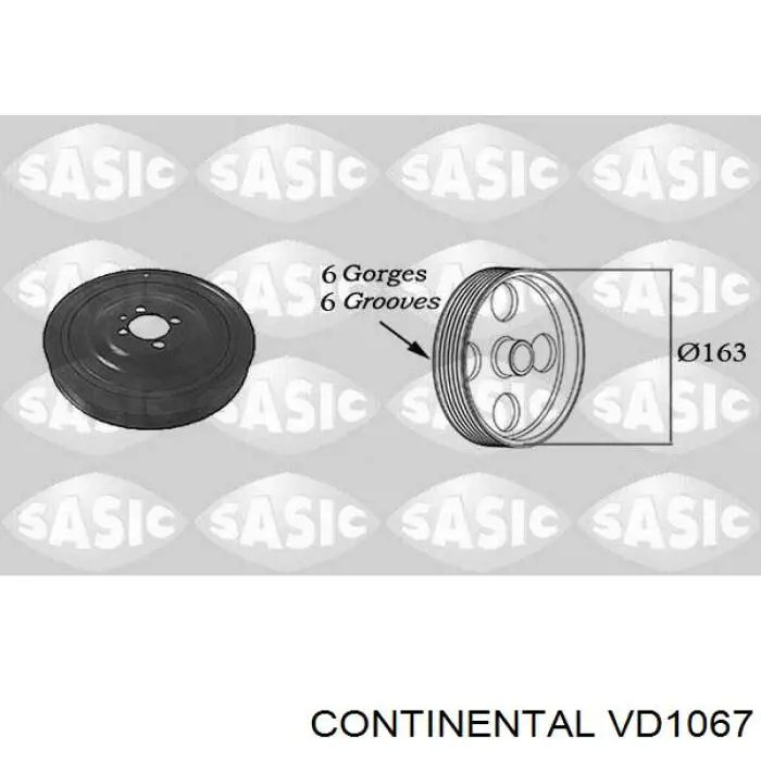 Купить VD1067 Continental/Siemens Шкив-демпфер коленвала