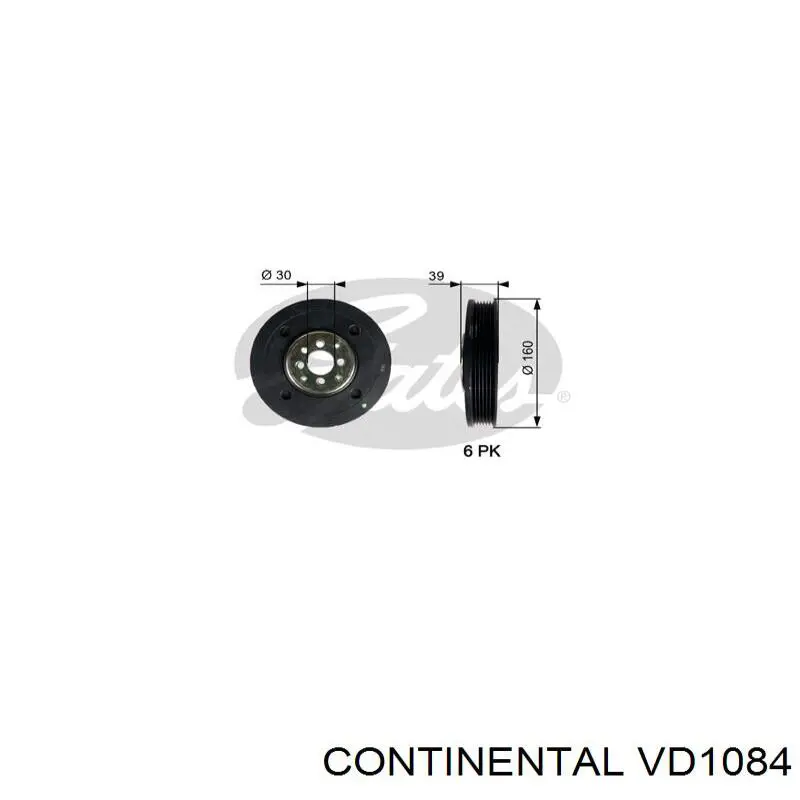 Шків колінвала VD1084 Continental/Siemens