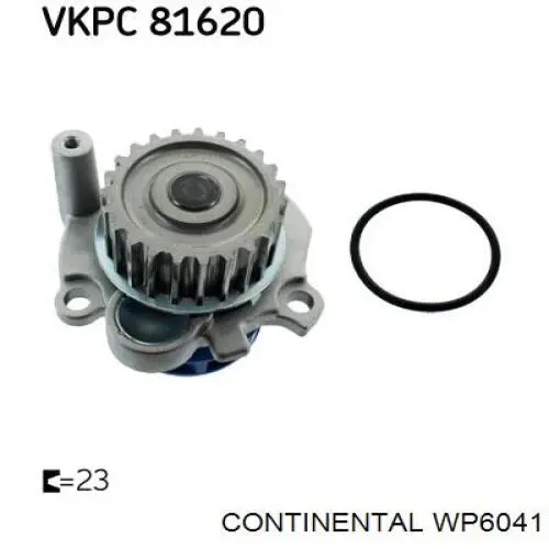 Помпа охлаждения Continental/Siemens WP6041 цена, от 36.63 USD