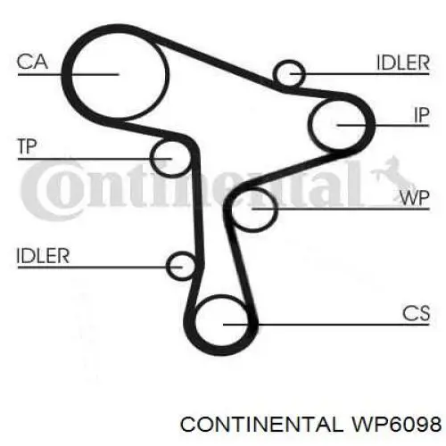 Купить WP6098 Continental/Siemens Насос охлаждения