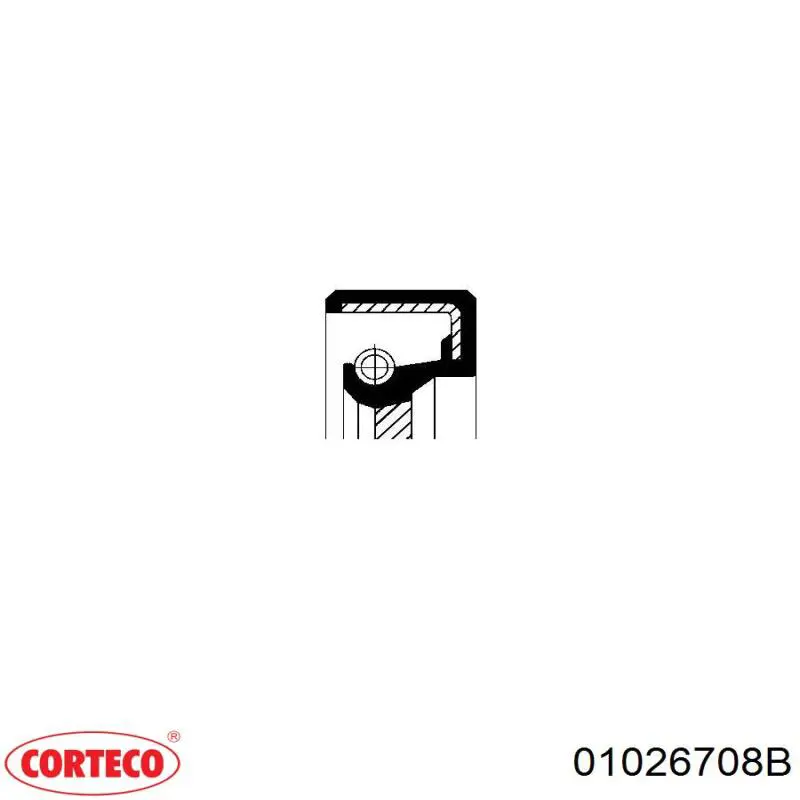 01026708B Corteco Сальник АКПП/КПП входного/первичного вала