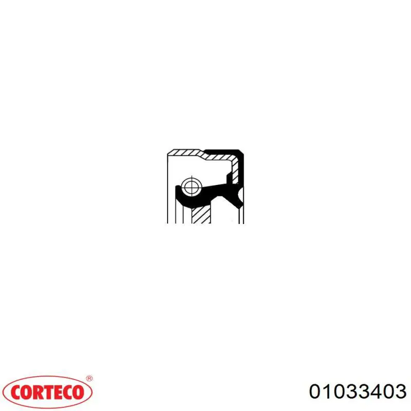 01033403 Corteco Сальник заднего хвостовика редуктора 