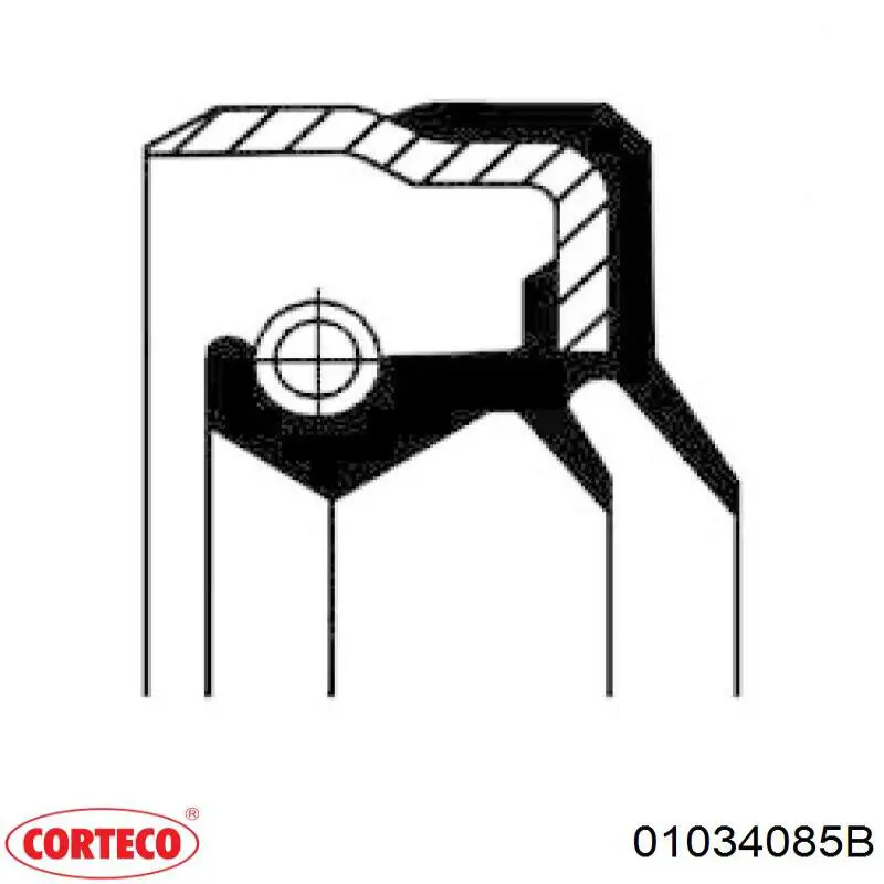 Сальник раздаточной коробки задний выходной 01034085B Corteco
