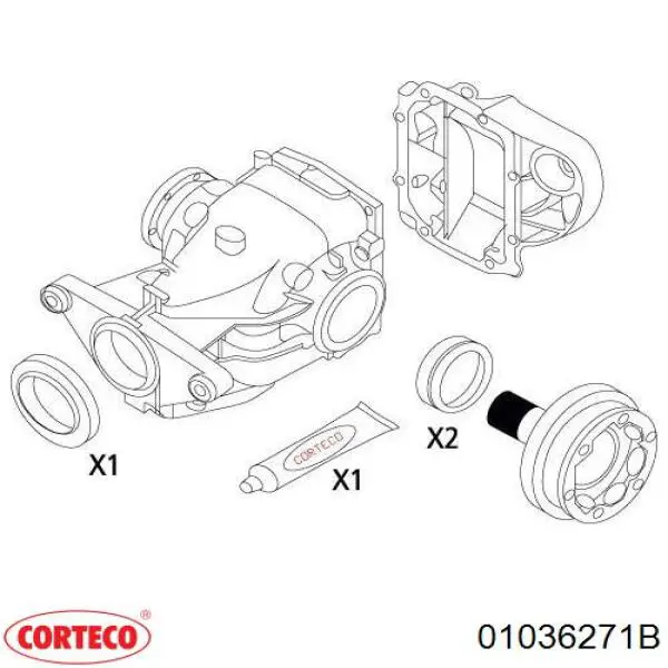 Купить 01036271B Corteco Сальник муфты Haldex