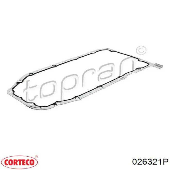 Прокладка піддону картера двигуна, верхня 026321P Corteco