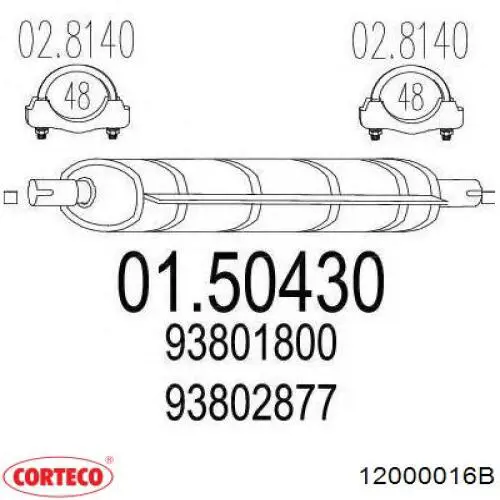 Уплотнительное кольцо, универсальное Corteco 12000016B цена, от 2.36 USD