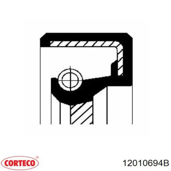 Сальник коленвала двигателя передний 12010694B Corteco