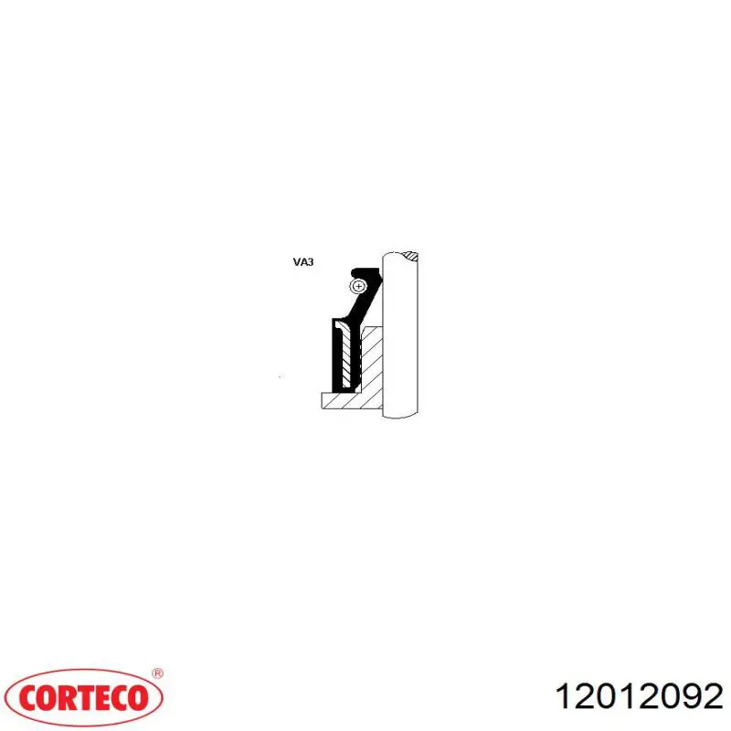 12012092 Corteco сальник клапана (маслосъемный, впуск/выпуск)