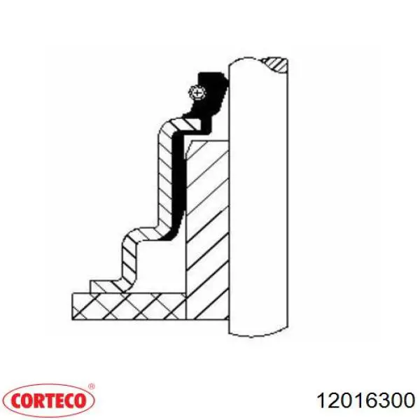 Сальник коленвала двигателя передний 12016300 Corteco