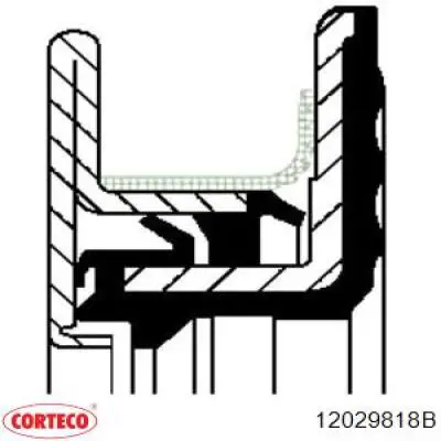 Сальник коленвала двигателя задний 12029818B Corteco