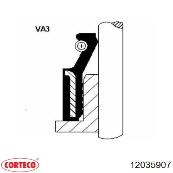 12035907 Corteco vedação de válvula (de óleo de admissão)