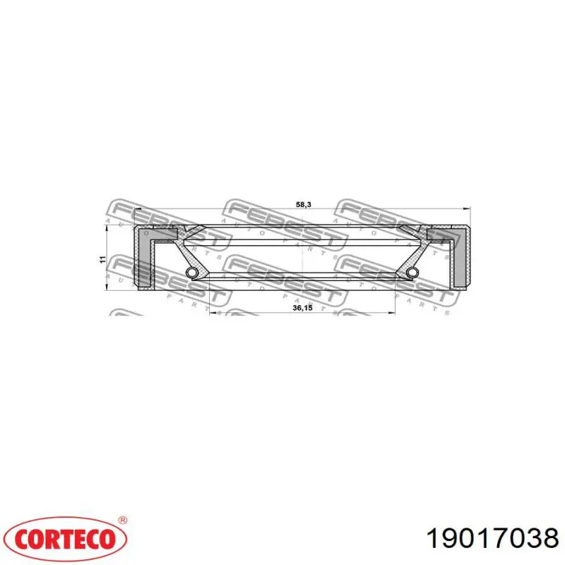 Anillo Reten Caja De Transmision (Salida Eje Secundario) 19017038 Corteco