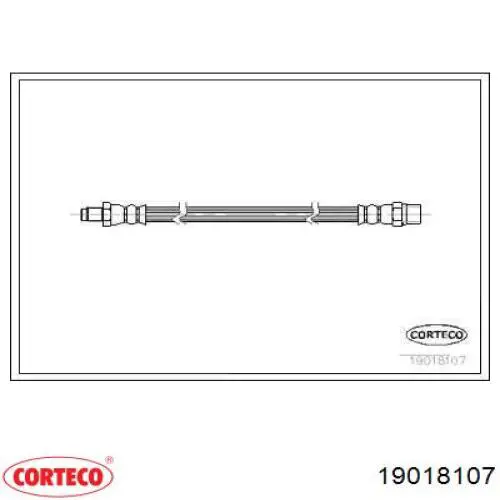 19018107 Corteco шланг тормозной передний
