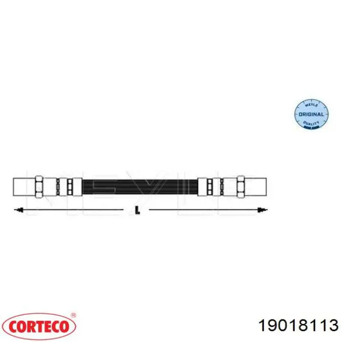 Шланг тормозной передний 19018113 Corteco