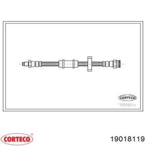 19018119 Corteco шланг тормозной передний