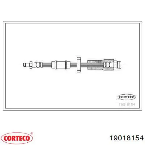 Шланг тормозной передний 19018154 Corteco