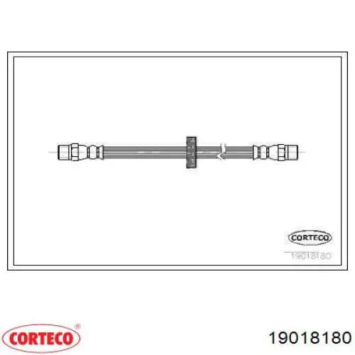 Tubo flexible de frenos trasero 19018180 Corteco