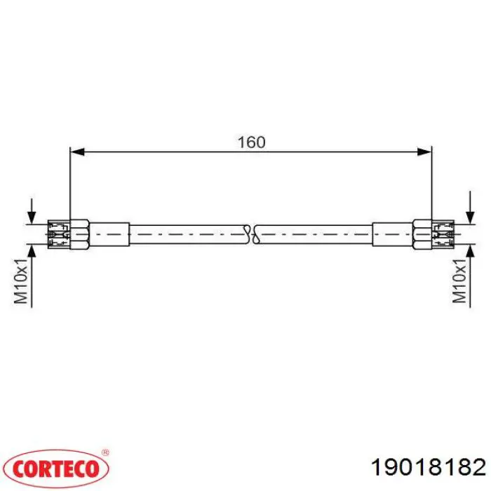 Тормозной шланг задний Corteco 19018182 цена, от 5.13 USD