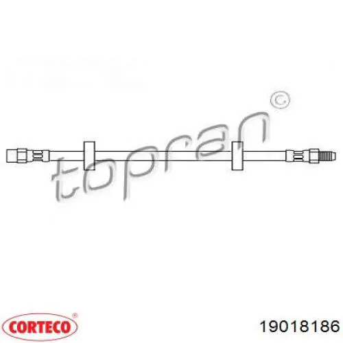 Шланг тормозной передний 19018186 Corteco