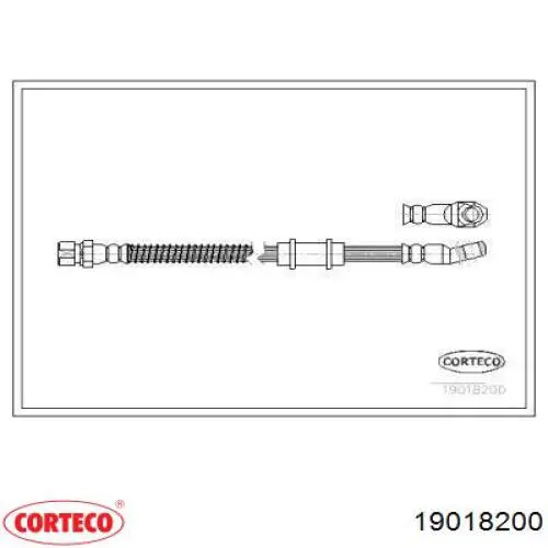 Шланг тормозной передний 19018200 Corteco