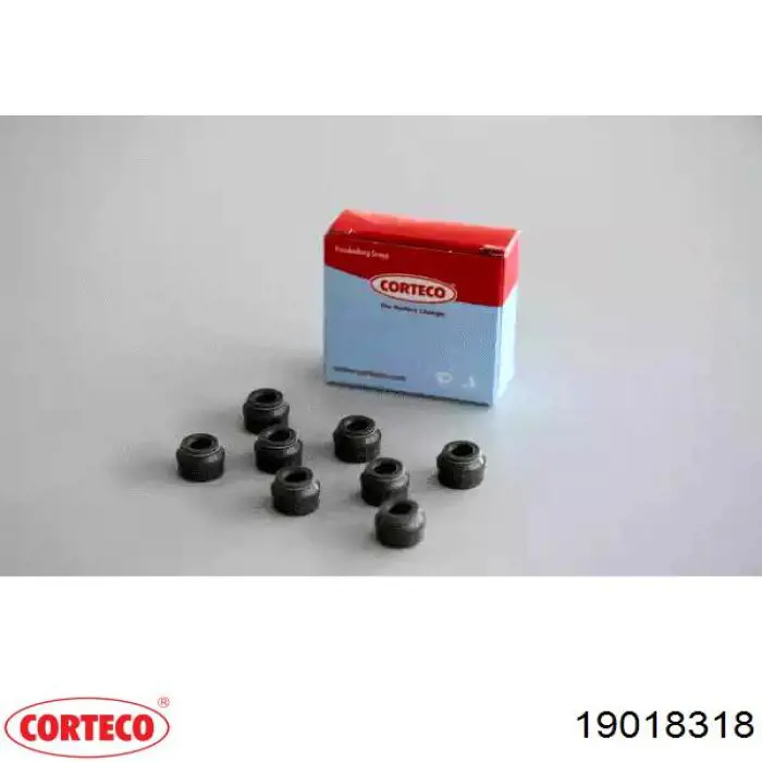 19018318 Corteco сальник клапана (маслосъемный, впуск/выпуск, комплект на мотор)