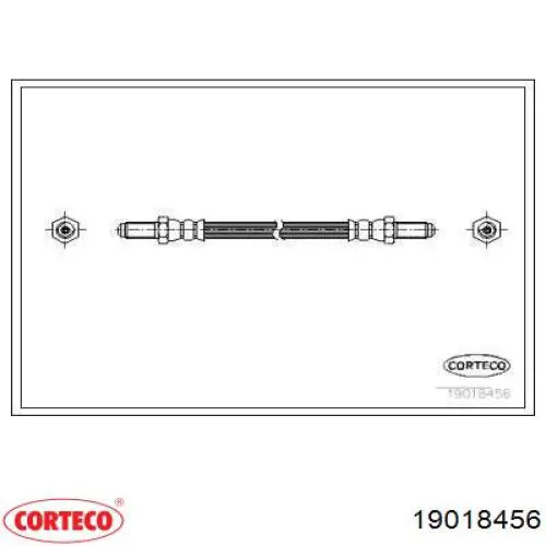 Шланг тормозной передний 19018456 Corteco