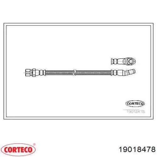 Шланг тормозной передний 19018478 Corteco