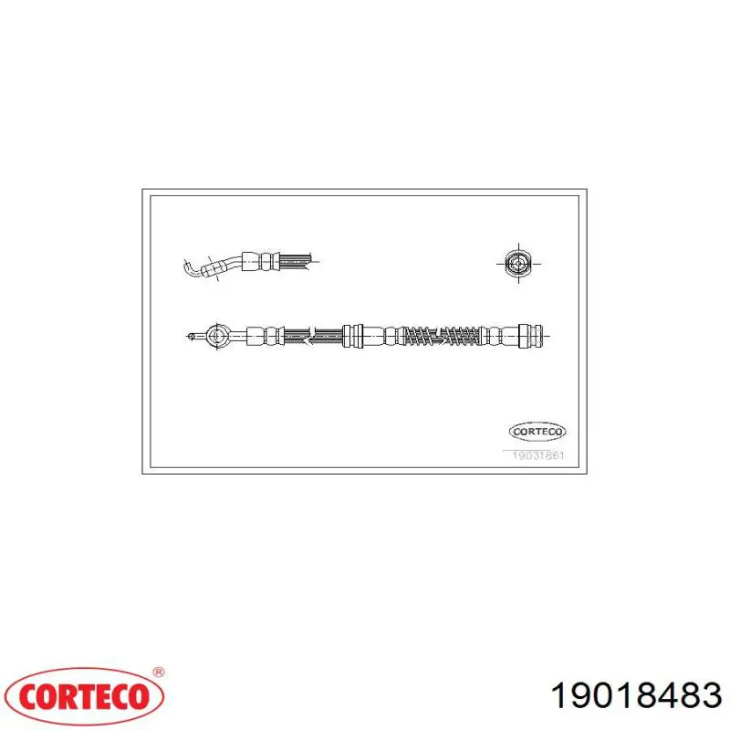 Шланг тормозной передний Corteco 19018483 цена, от 5.58 USD