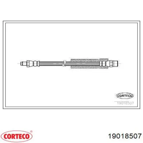 Tubo flexible de frenos trasero 19018507 Corteco