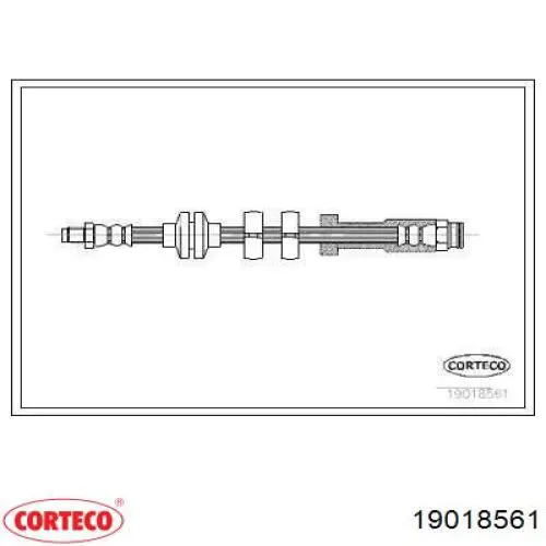 Шланг тормозной передний правый 19018561 Corteco