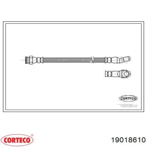 Задний тормозной шланг 19018610 Corteco