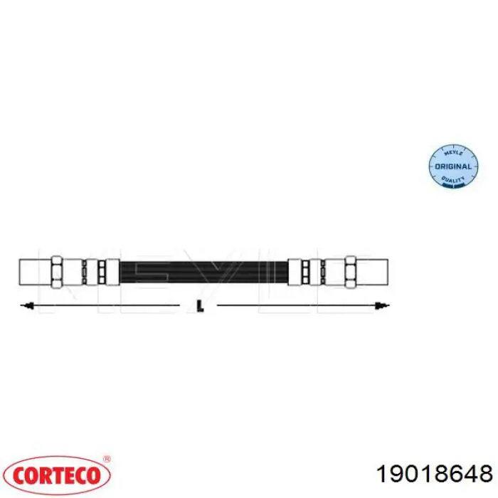 Купить 19018648 Corteco Задний тормозной шланг
