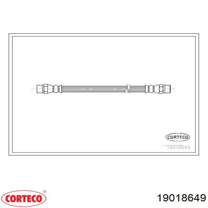 Шланг тормозной передний 19018649 Corteco