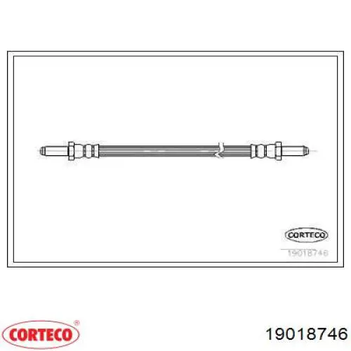 Шланг тормозной передний 19018746 Corteco
