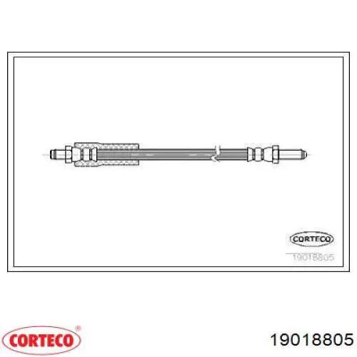 19018805 Corteco шланг тормозной передний
