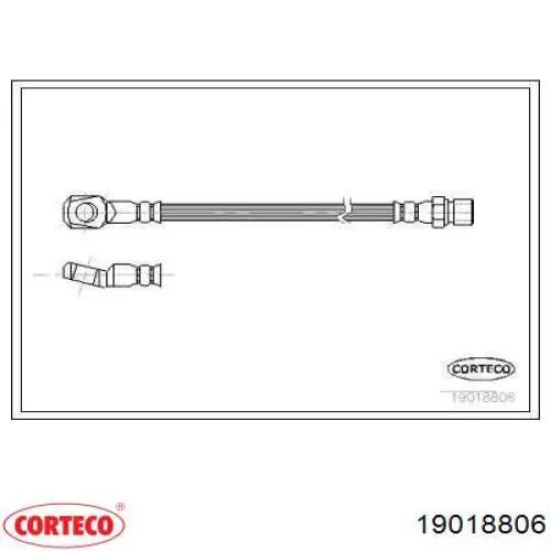 19018806 Corteco шланг тормозной передний