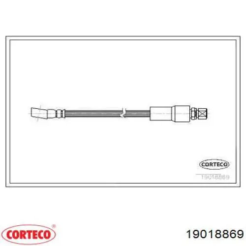 Шланг тормозной передний 19018869 Corteco