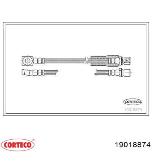 Шланг тормозной передний 19018874 Corteco