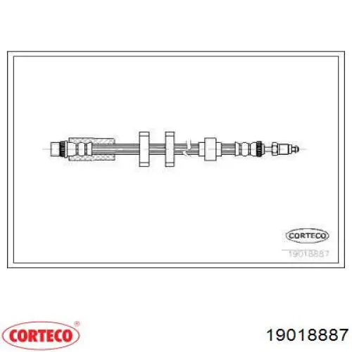Шланг тормозной передний 19018887 Corteco