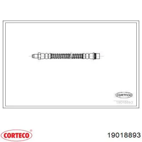 19018893 Corteco шланг тормозной передний