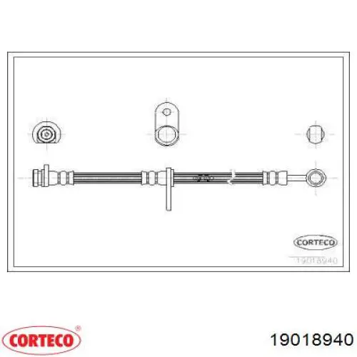 Шланг тормозной передний 19018940 Corteco