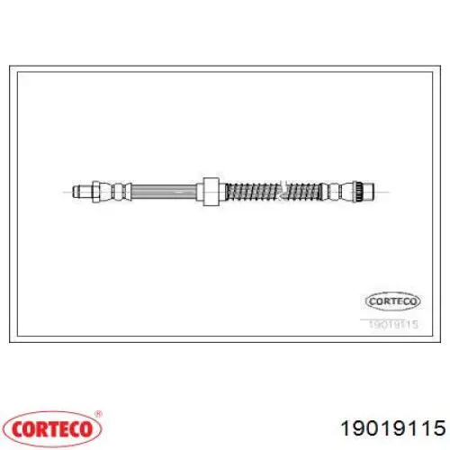 19019115 Corteco шланг тормозной передний