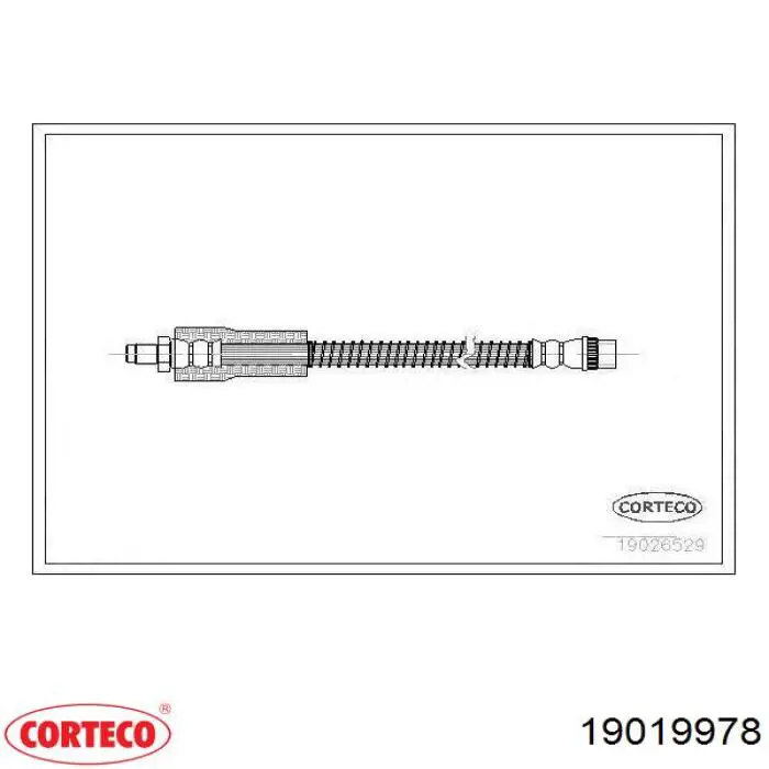 Купить 19019978 Corteco Задний тормозной шланг