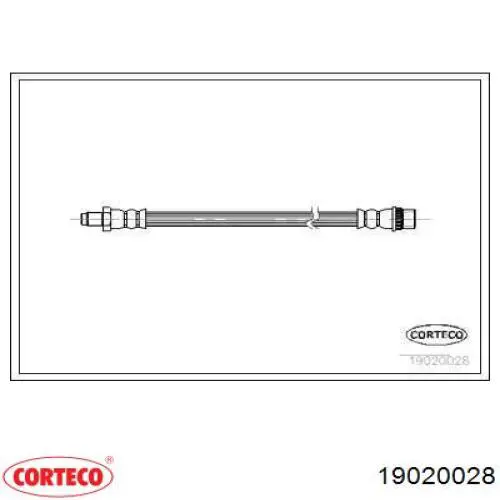 19020028 Corteco шланг тормозной передний